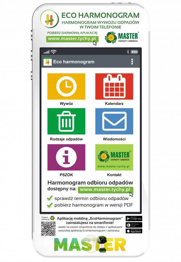 EcoHARMONOGRAM - TYCHY - TERMINY ODBIORU ODPADÓW DOSTĘPNE W APLIKACJI